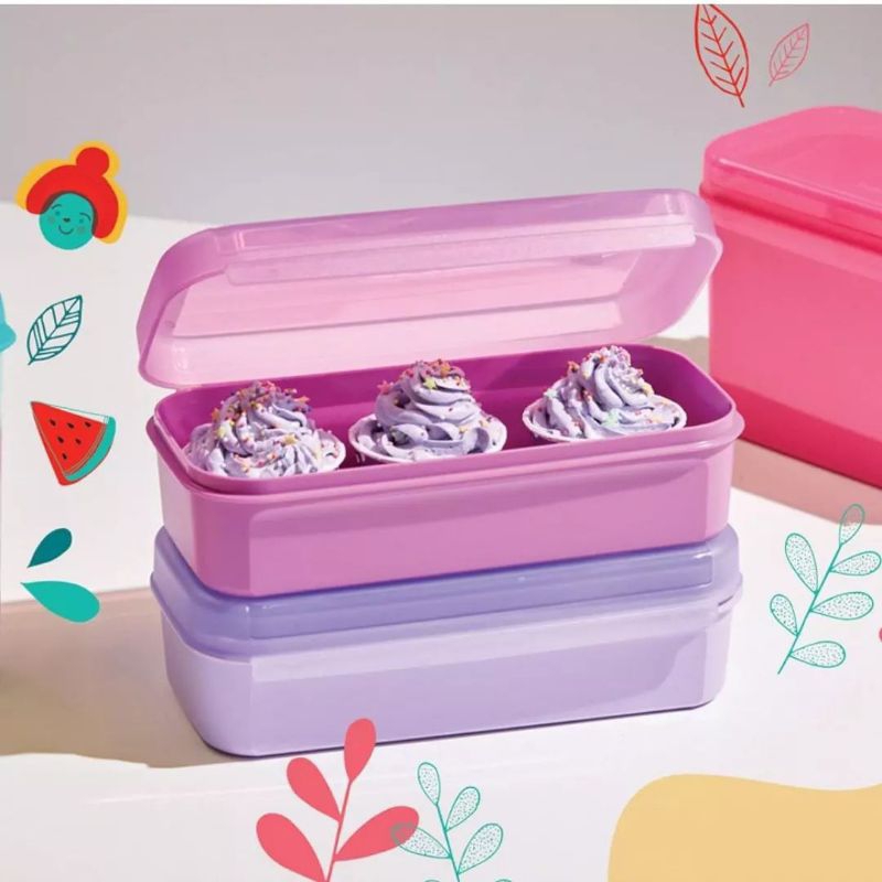 Handy Box Purple Tupperware - Purple || Signature Rect Set Tupperware - Purple