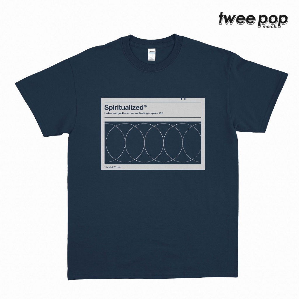 KAOS BAND SPIRITUALIZED - LADIES AND GENTLEMEN WE ARE FLOATING IN SPACE NAVY T-SHIRT
