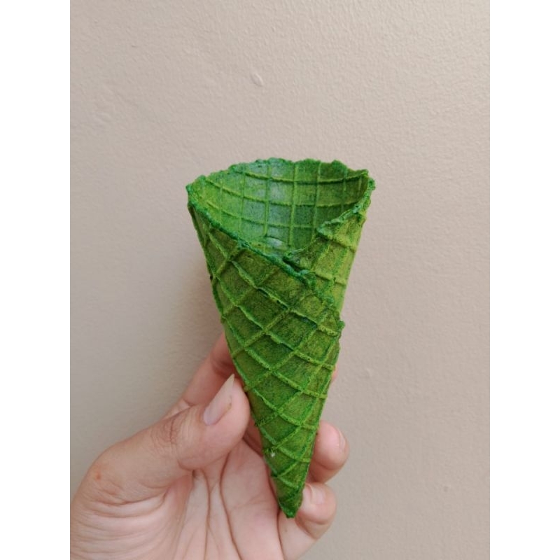 

Waffle Classic Matcha Cone, Waffle Cone Ice Cream, isi 10pcs/1pck