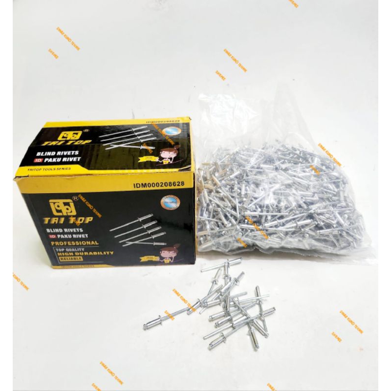 Paku Rivet TRITOP 550 / Paku Tembak 4mm x 12,7mm / Paku Rivet 550 TRITOP isi 1000pcs