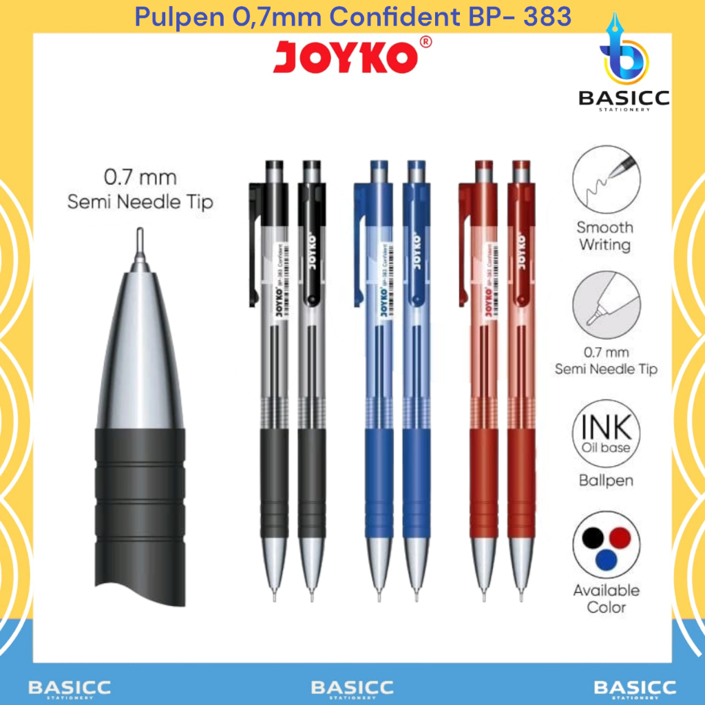 

Joyko Pen Pulpen Pena BP-383 Confident 0,7mm | @1Pcs