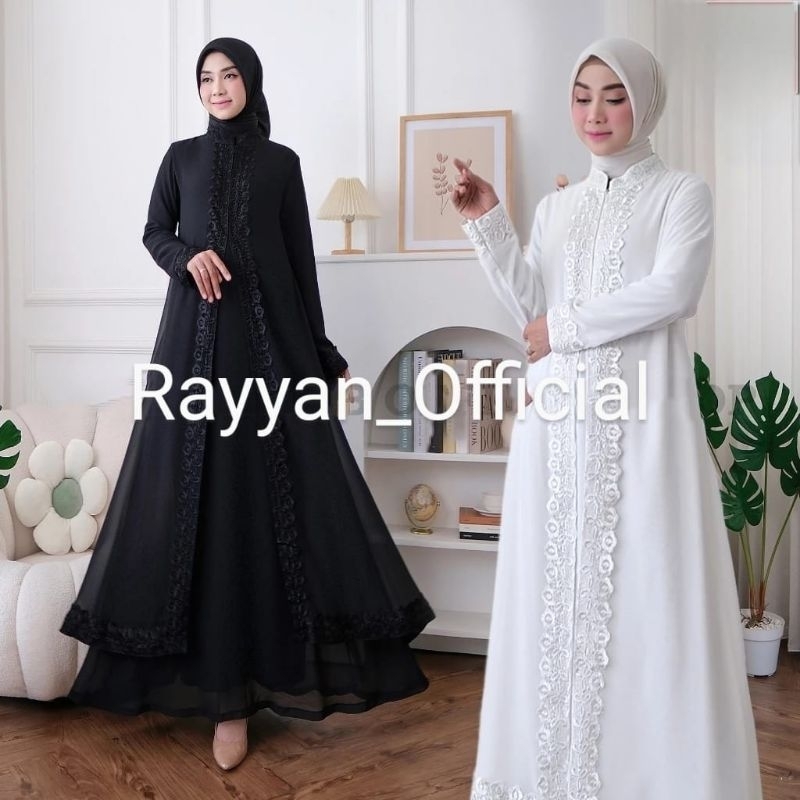 Baju Muslim Wanita / Busana Muslim Umroh Haji / Baju Gamis Putih /Gamis Wanita Lebaran / Gamis Putih