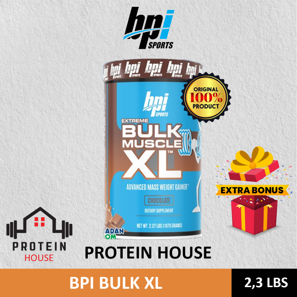 Bpi bulk xl 2,3lbs dan 10lbs gainer bpi bulk muscle gainer BPOM