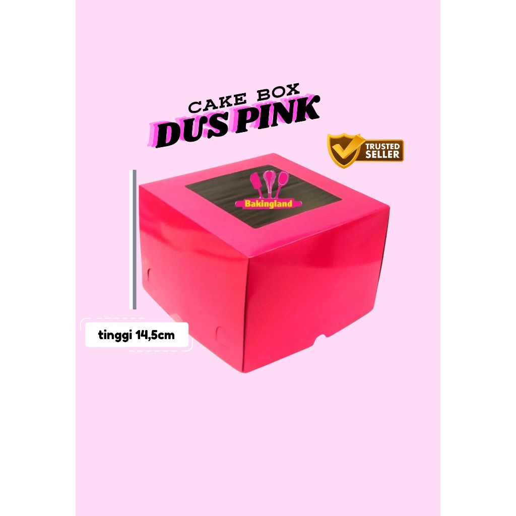 

Dus cake PINK 28 x 28cm tinggi 15cm
