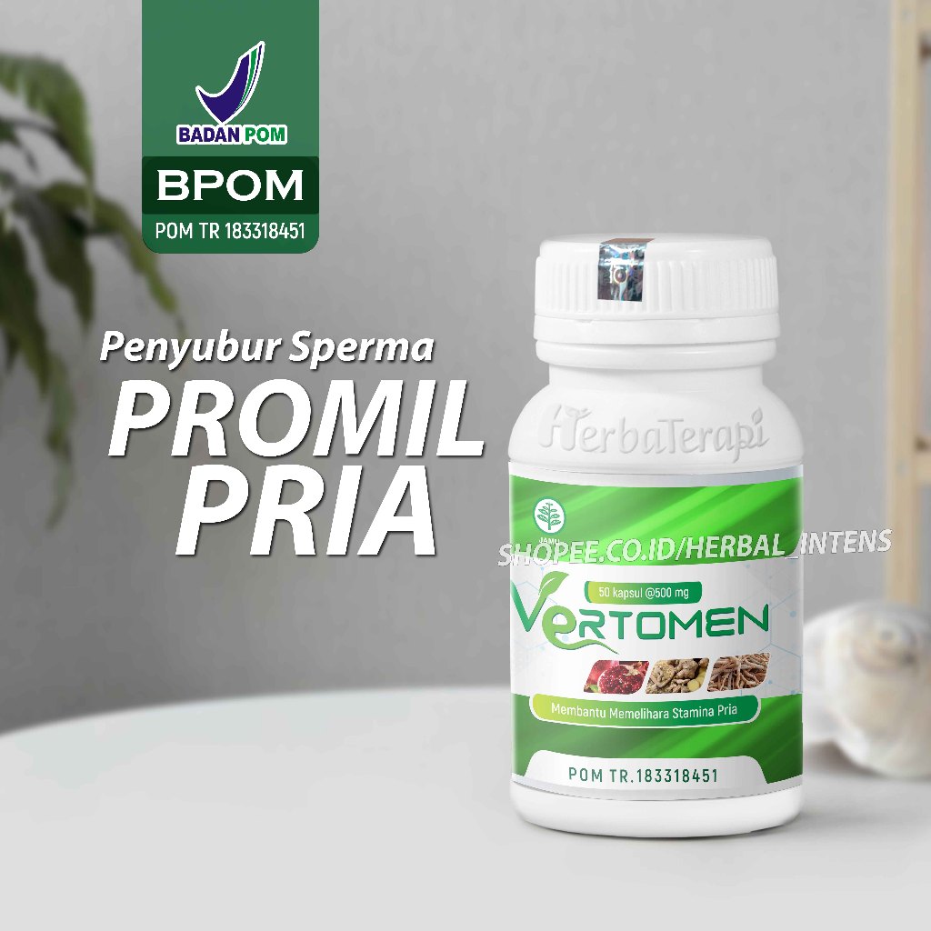 Vertomen obat herbal penyubur sperma pria penambah sperma