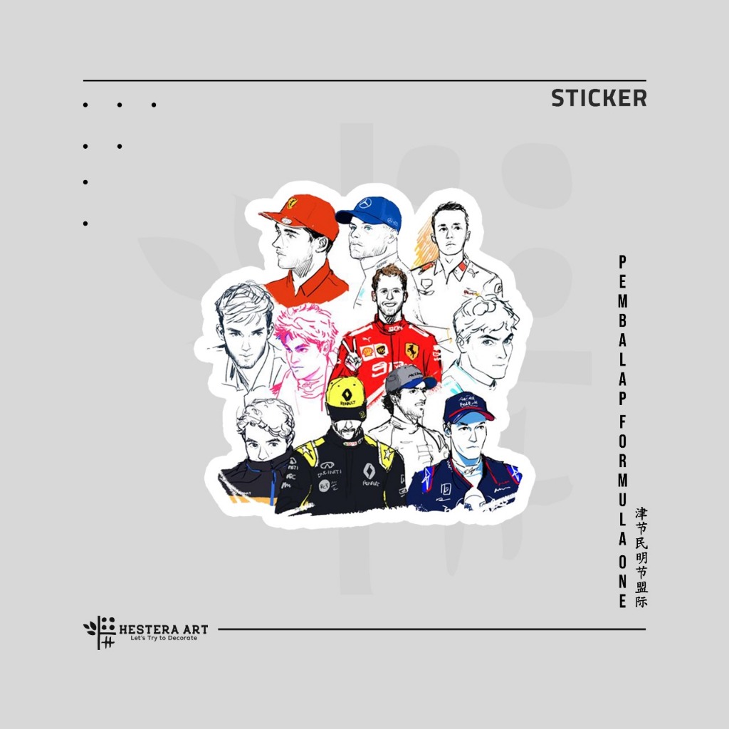 

Stiker Formula 1 F1 Sticker Vinyl Doff Laminasi | Pembalap F1