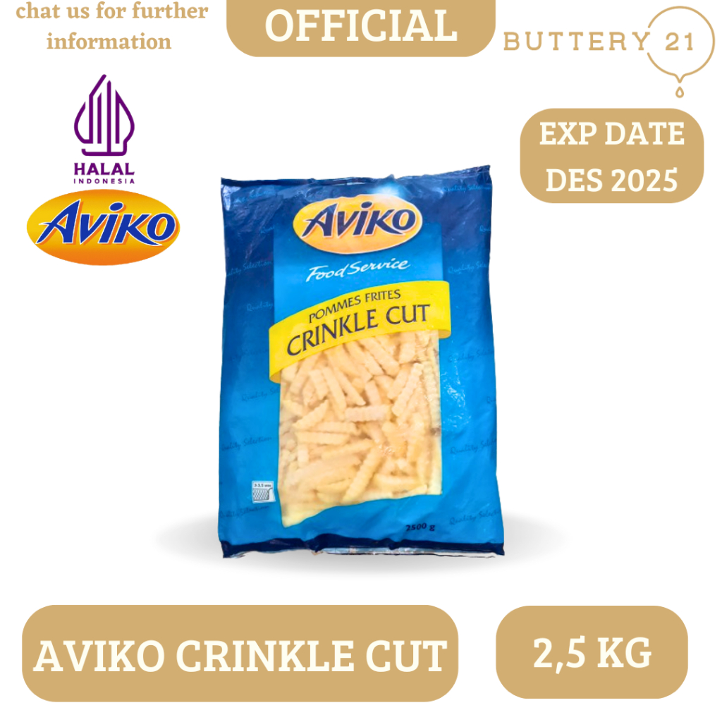 

AVIKO CRINKLE CUT 2,5 KG/KENTANG FROZEN/KENTANG GORENG/KENTANG CUT PREMIUM