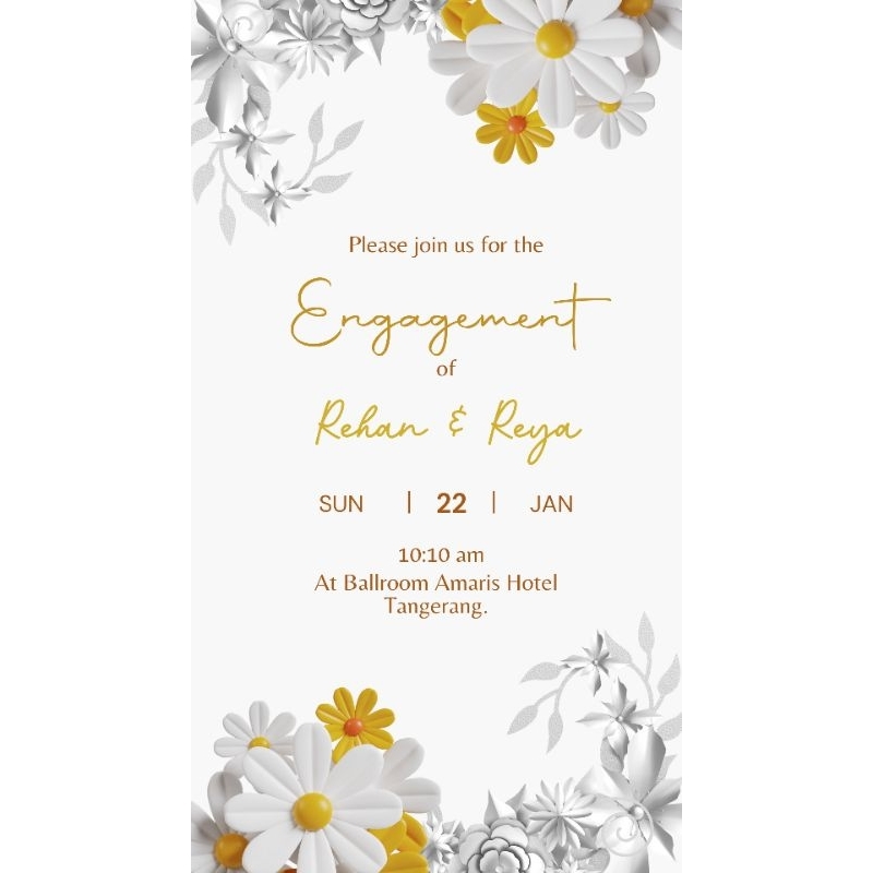 undangan digital engagement bentuk png (gambar) / vidio