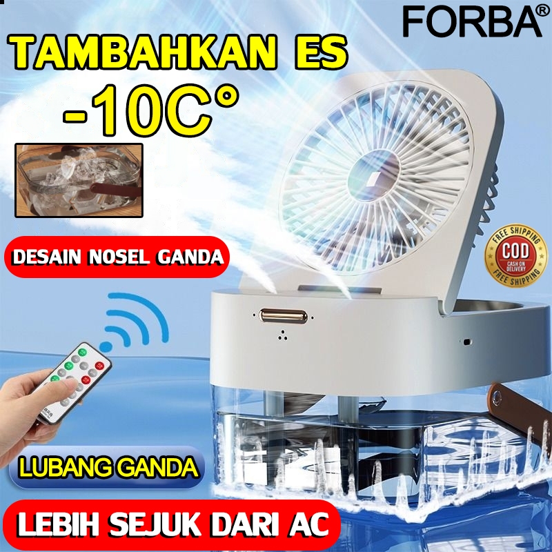 Promo Terbaik Seven Bus Kipas Angin Ac Mini Portable Led Tambah Es Batu Desain Nozzle Semprot Pelemb