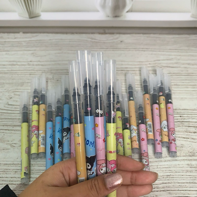 

Pulpen Gel Sanrio Karakter My Melody Kuromi Pompompurin Glow Marble PGK-1280