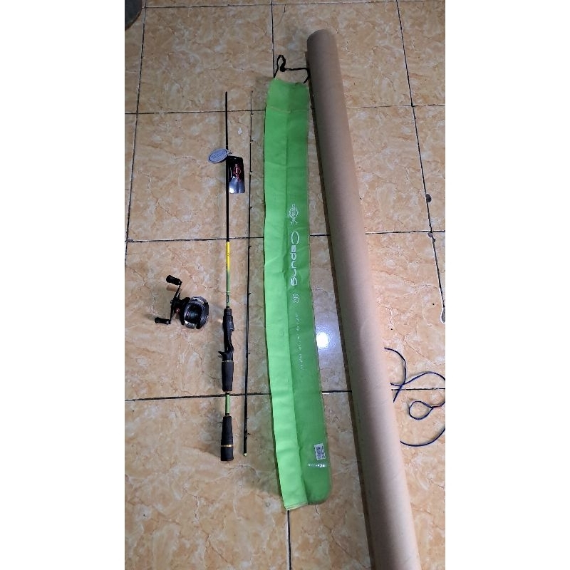 joran relix nusantara capung bc 662 satu set sama reel bekas