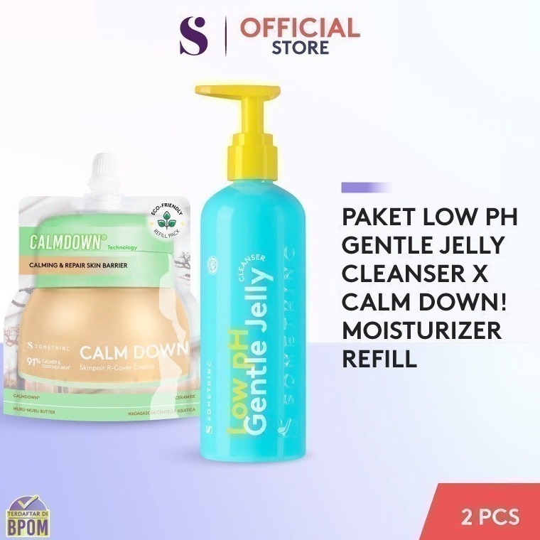 KODE S95S SOMETHINC 2 PCS Low pH 35ml x Calm Down Refill 5gr Low pH Gentle Jelly Cleanser Calm Down 