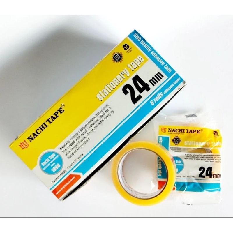 

NACHI STATIONERY PREMIUM tape 24mm x 72 yard 1inch selotip solatip lakban solasi isolasi nachi