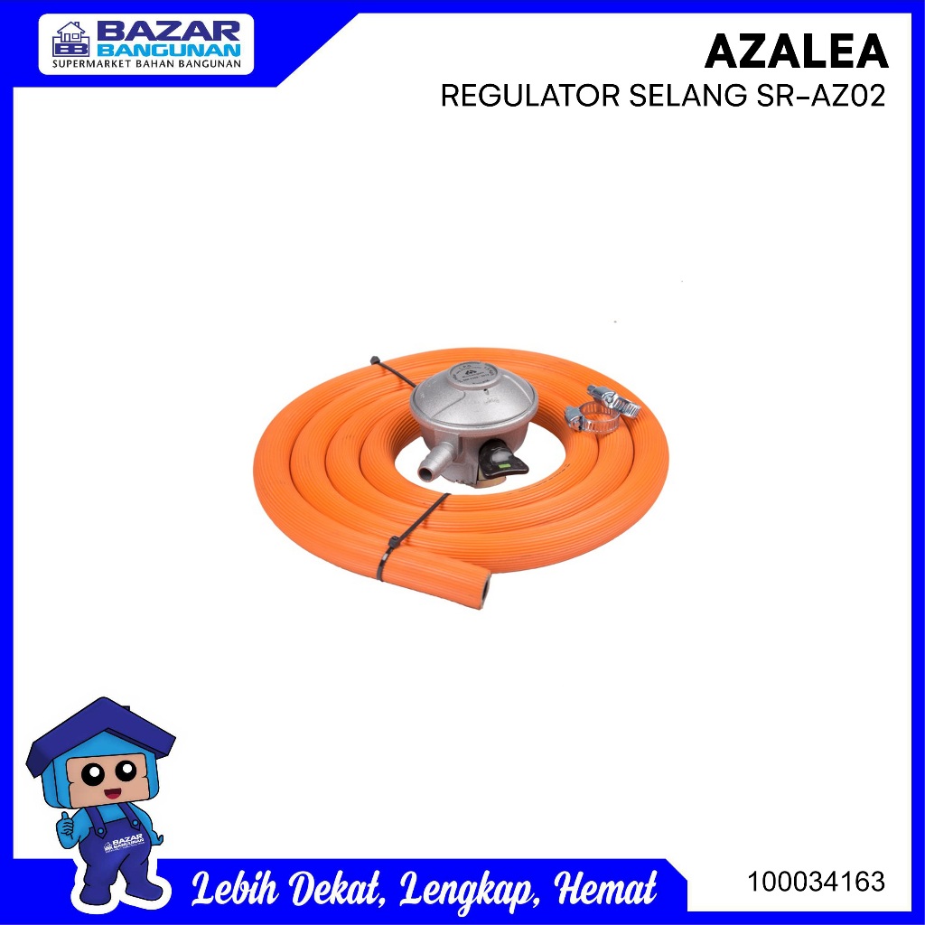 Azalea - Paket Selang Regulator Kompor Gas Tekanan Rendah Sr-Az02 Sraz02