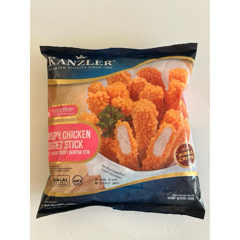 

Kanzler Crispy Chicken Nugget Stick 450gr 1 Karton isi 20pax