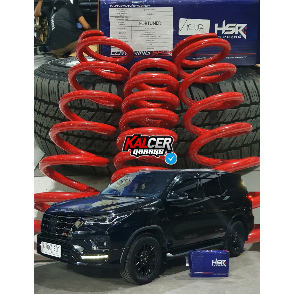 LOWERING KIT PER CEPER HSR RED FORTUNER LOWERING KIT HSR RED TOYOTA FORTUNER 2012-2022