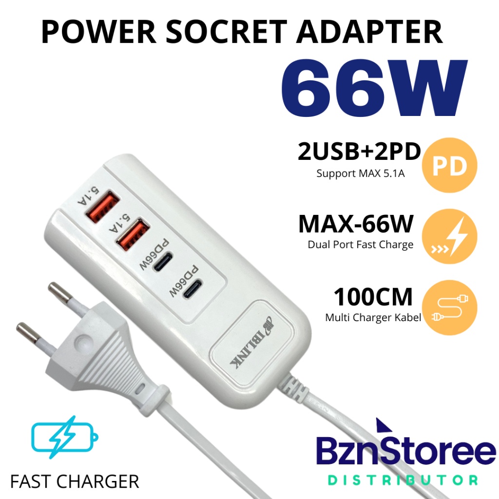 DASYAT Power Socket USB Charger 51A 2PD  2USB  1CM USB PD Fast Charging Power Socket USB Charger 51A