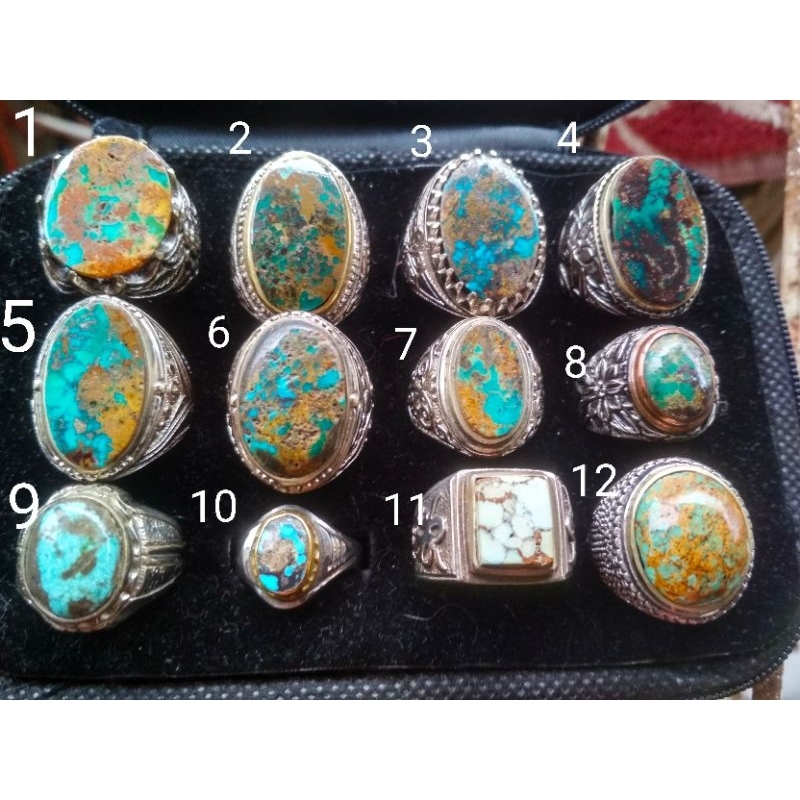 batu akik pirus persia natural sedia bacan pandan lumut lawas