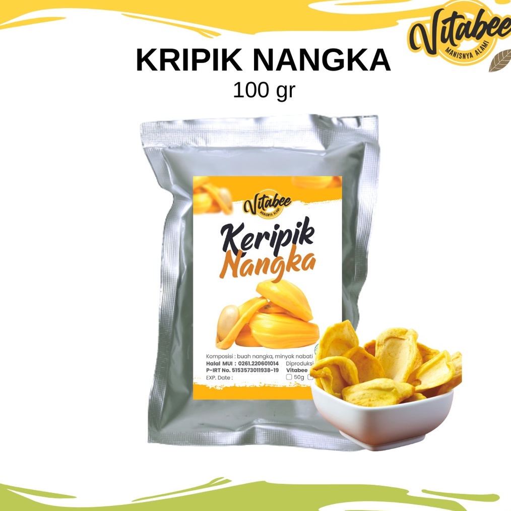 

READY STOCK Vitabee Keripik Kripik Buah Nangka 1 gram Khas Kota Malang Garansi Renyah BISA COD