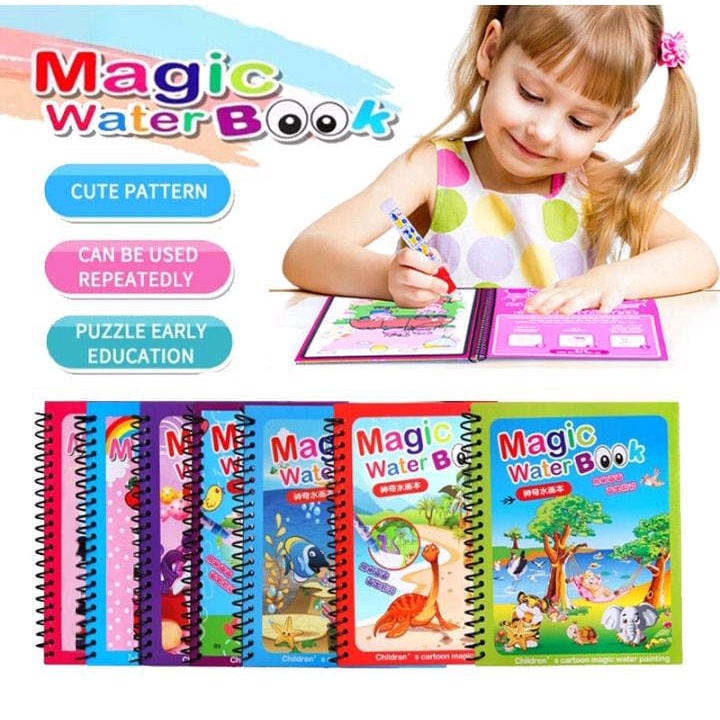 

CUCIGUDANG Magic Water Book Buku gambar mewarnai anak magic watter pen