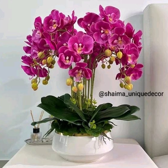 Vas Cradle List Gold / Vas + Bunga/ Vas Keramik Putih / Vas Keramik Hitam / Vas Bunga Putih List Gol