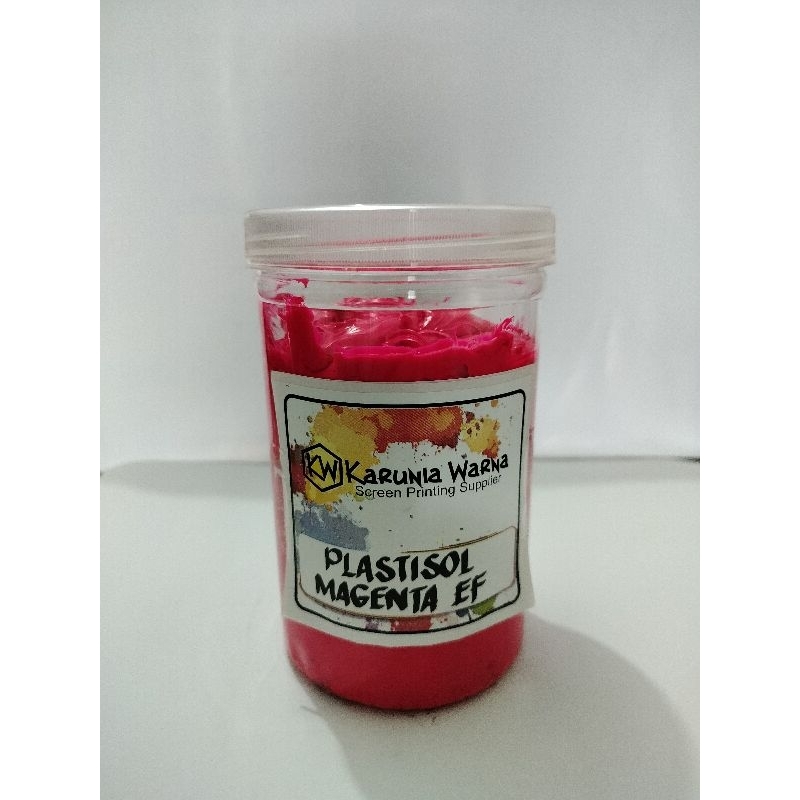 

Tinta sablon PLASTISOL MAGENTA Magenta EF kemasan 1KG