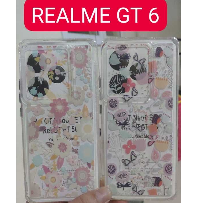 Case Realme Gt 6 / C63 / C61 Silikon Motif Bunga Cath Kidston Mewah Soft Casing Handphone