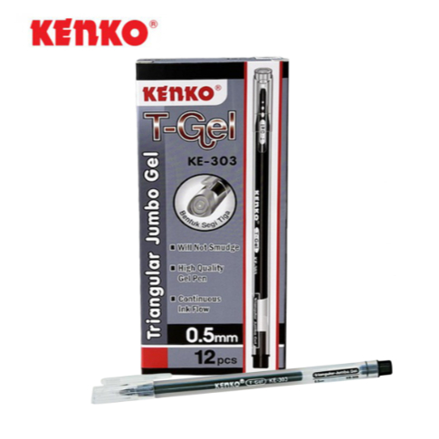 

( 12 Pcs ) KENKO - Bolpen T-Gel KE-303 / Triangular Jel 0.5mm