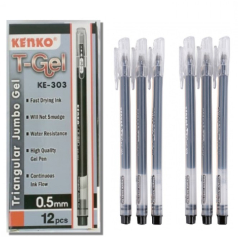 

(Pcs) KENKO - Bolpen T-Gel KE-303 / Triangular Gel