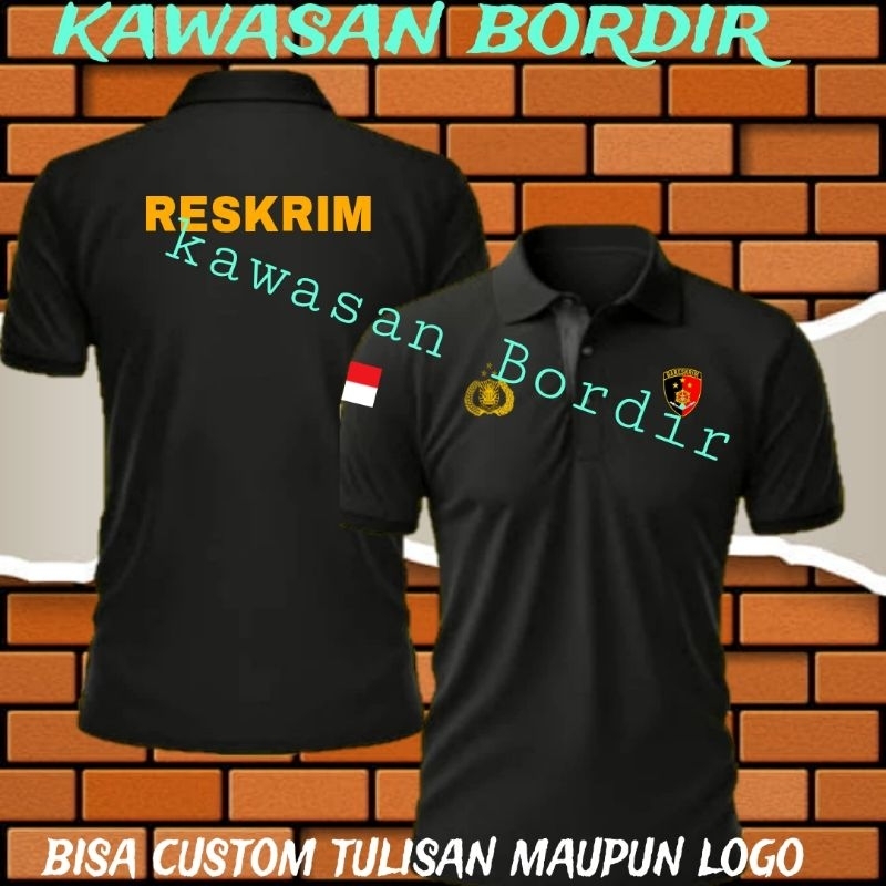 Terbaru polo shirt reskrim kaos reskrim baju reskrim seragam reskrim bisa custom tulisan maupun logo