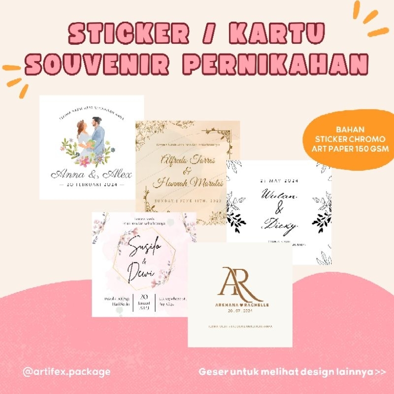 

CUSTOM WEDDING SOUVENIR CARD | Kartu Buah Tangan Undangan Pernikahan