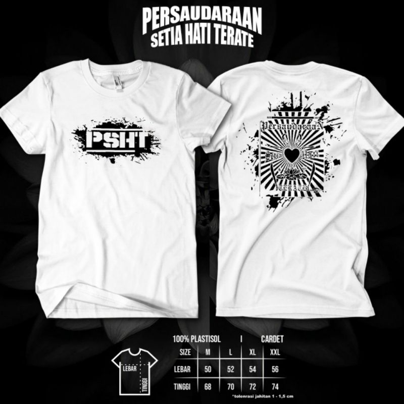 kaos psht lambang hitam free stiker terate