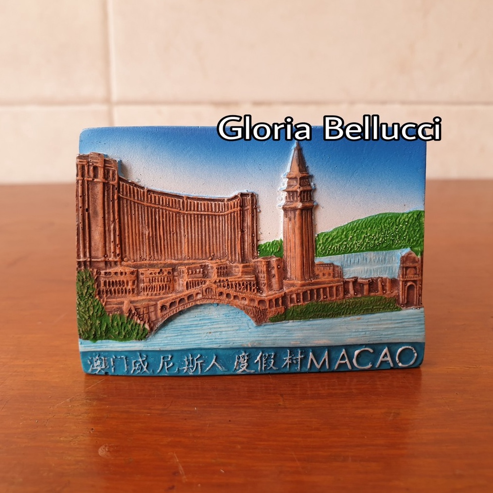 HEBOH tempelan magnet kulkas macau souvenir macao negara china