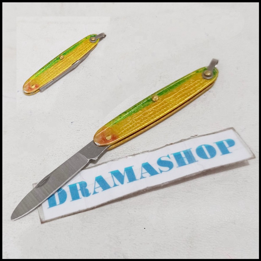 WOW Pisau Lipat jagung jimat full metal logam Mini Kecil