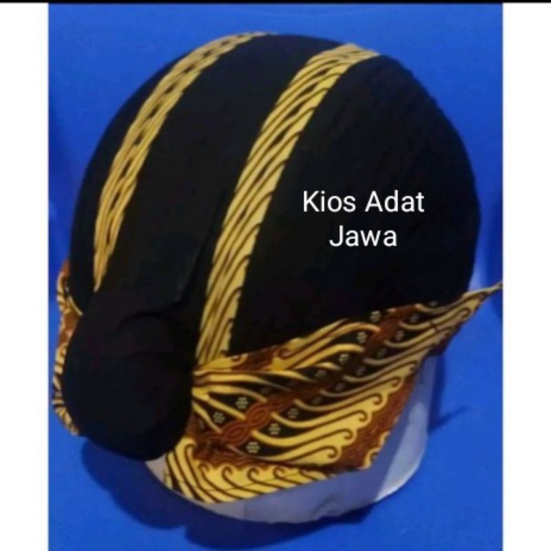 BLANGKON JOGJA LIPAT SAMURAI KUNING DAN HITAM POLOS JEBEH