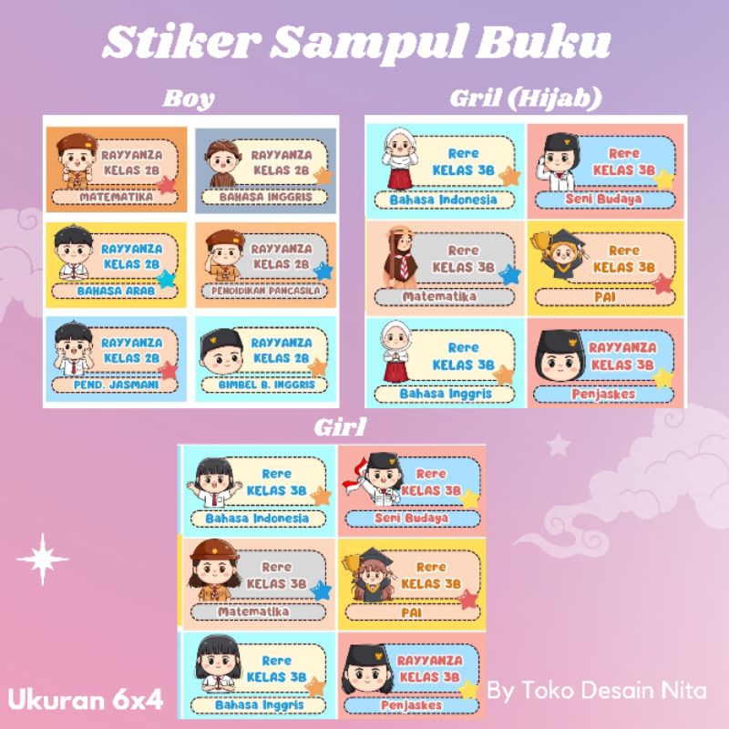 

Stiker Sampul Buku (40pcs)