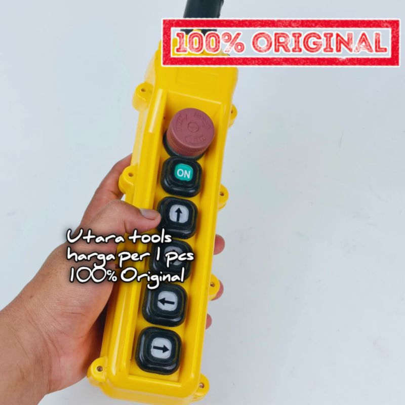 Remot Control electric Hoist Crane 6 Tombol Push Button Switch