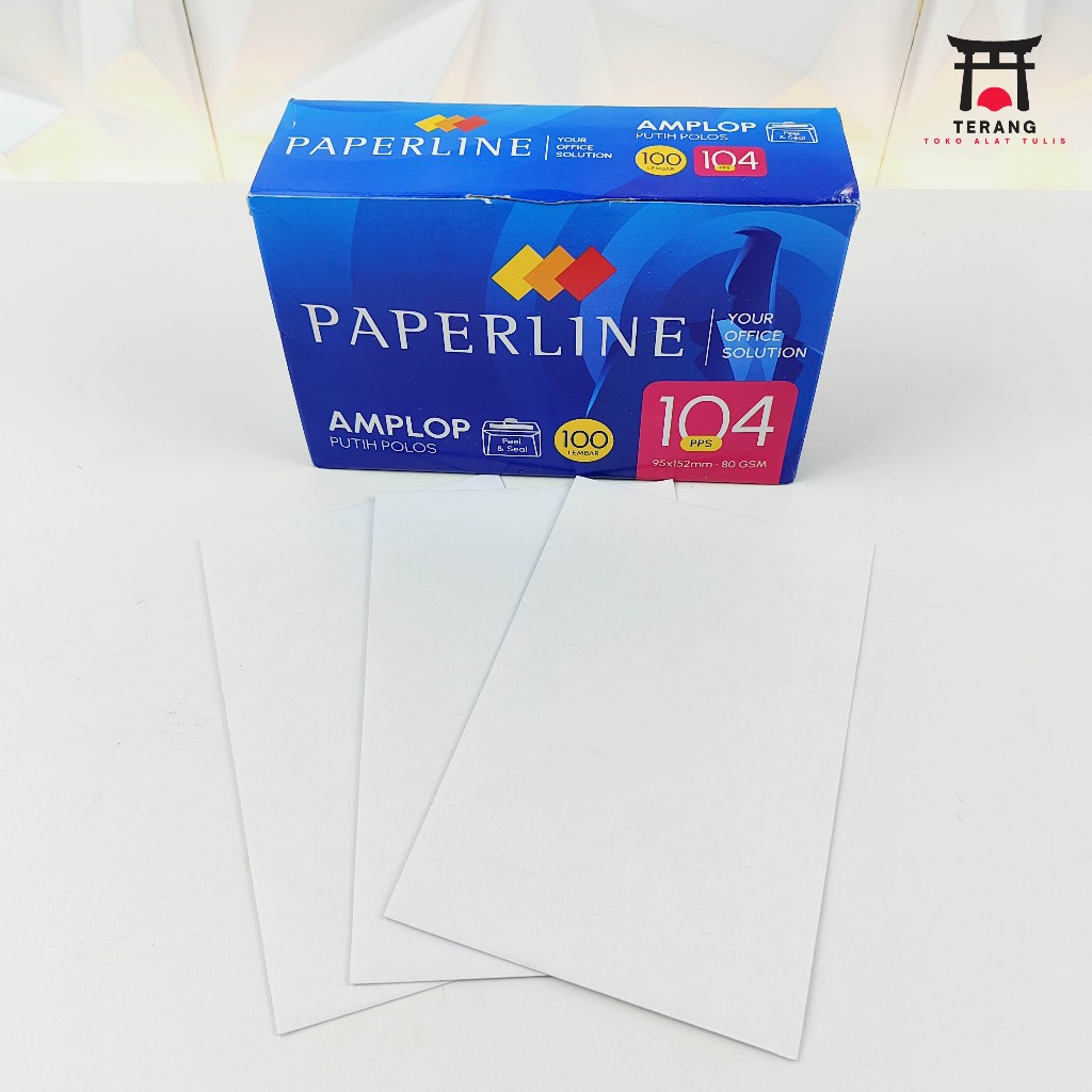 

Amplop Putih Paperline 104 PPS 1 PAK ISI 50/100 Lembar amplop Undangan