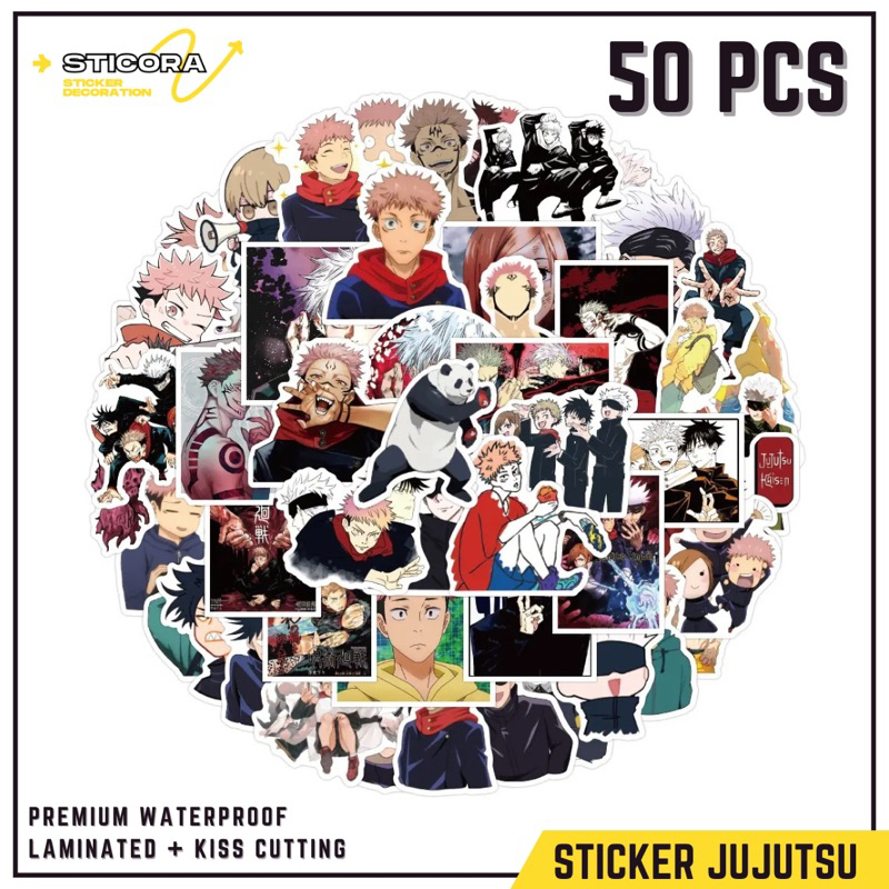 

[50 Pcs] Stiker Pack Jujutsu Kaisen Vinyl Waterproof Laminated Dekorasi Laptop Handphone Thumblr