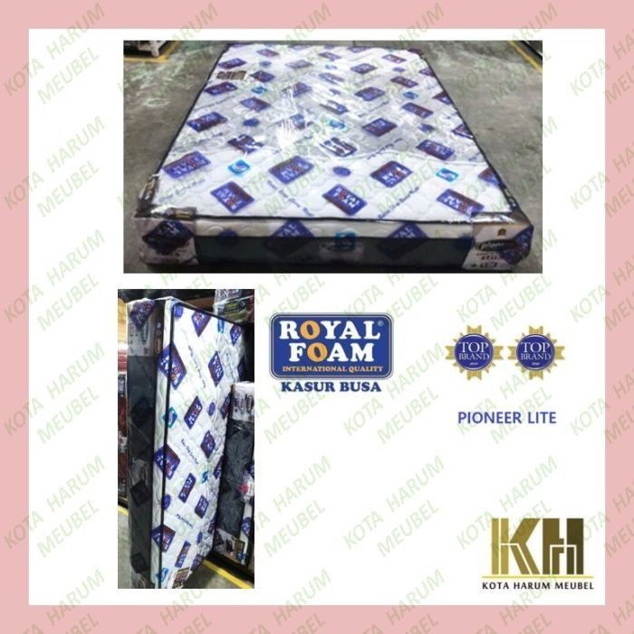 kasur busa royal foam putih royal pioneer lite tebal 28 cm 30 cm single singel medium dobel double p