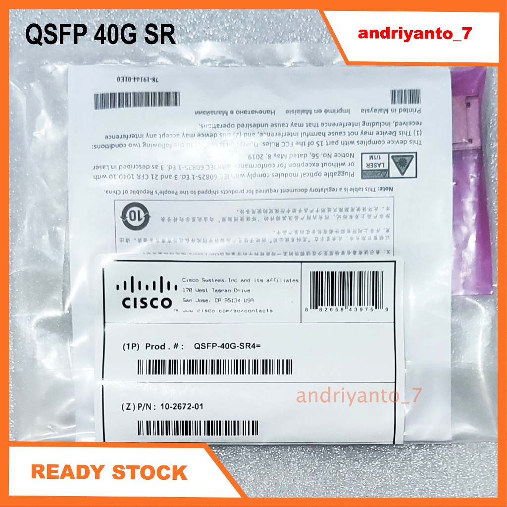 QSFP 40G Multimode Cisco QSFP-40G-SR=