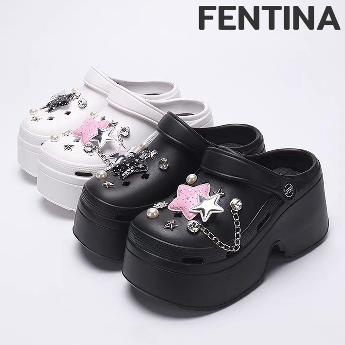 FENTINA Sandal Kodok Dewasa Wanita Kekinian Sandal Fuji Sandal Baim Wedges sandal Jelly Anti-selip