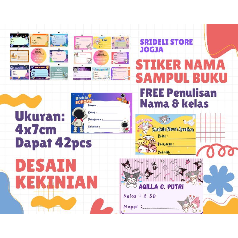 

STIKER NAMA BUKU PELAJARAN MURAH DESAIN KEKINIAN SANRIO