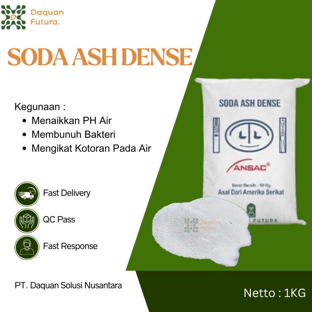 

Soda Ash Dense ANSAC 1KG 1 KG USA Sodium Carbonate/Natrium Karbonat