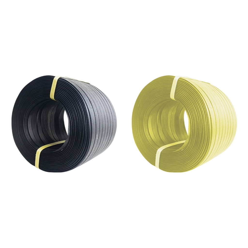 

YEN Tali Strapping Band 15MM x 4KG Kuning/Hitam - Manual - 1 Roll - Tali Plastik Packing/Klem Motto