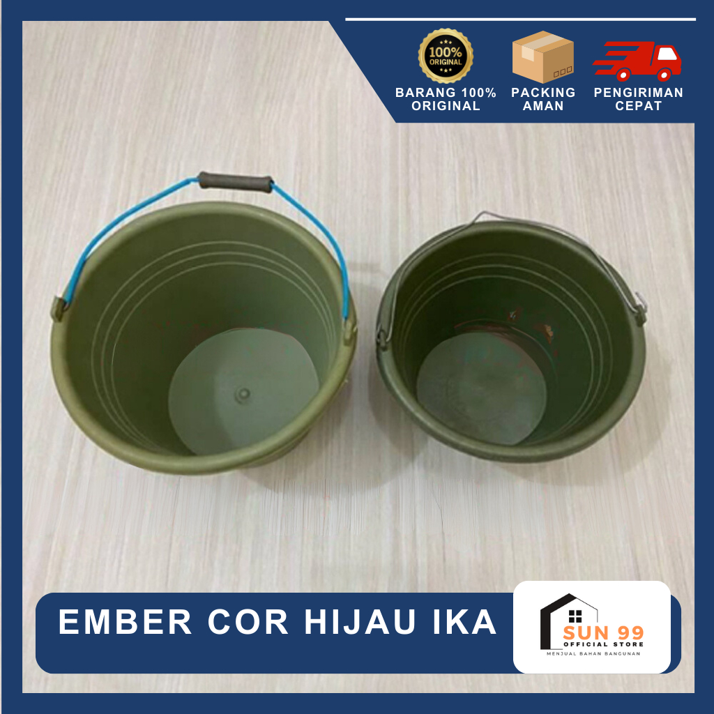 Ember Plastik Hijau | Ember Cor Hijau IKA | Ember Bangunan
