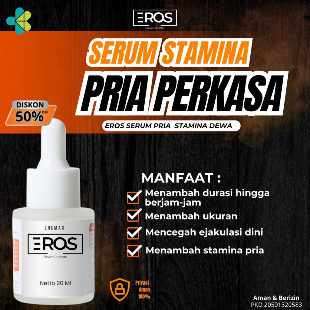 (Terbukti Efektif) Eros Tetes Dewa Kuat Herbal Stamina Pria Dewasa