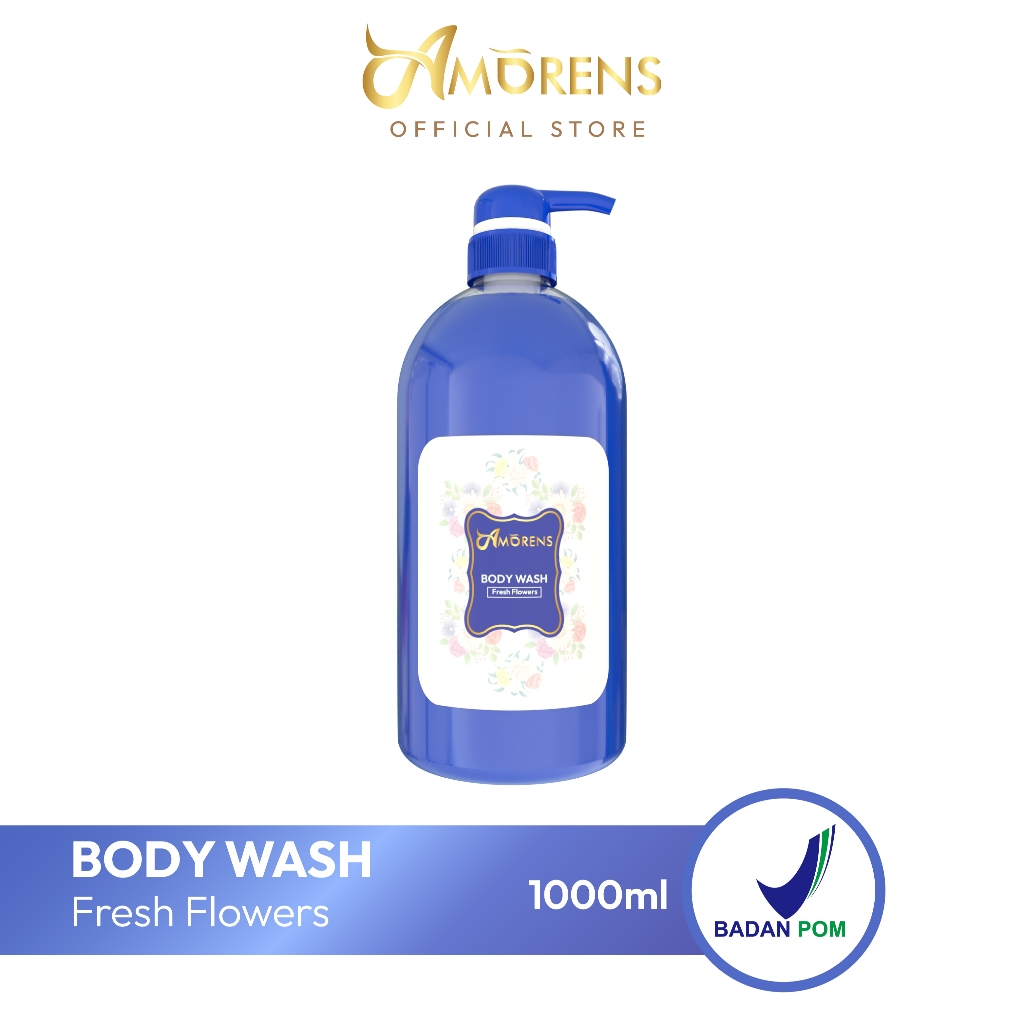 AMORENS Body Wash 1000ml - Aroma Fresh Flowers [1 Liter]