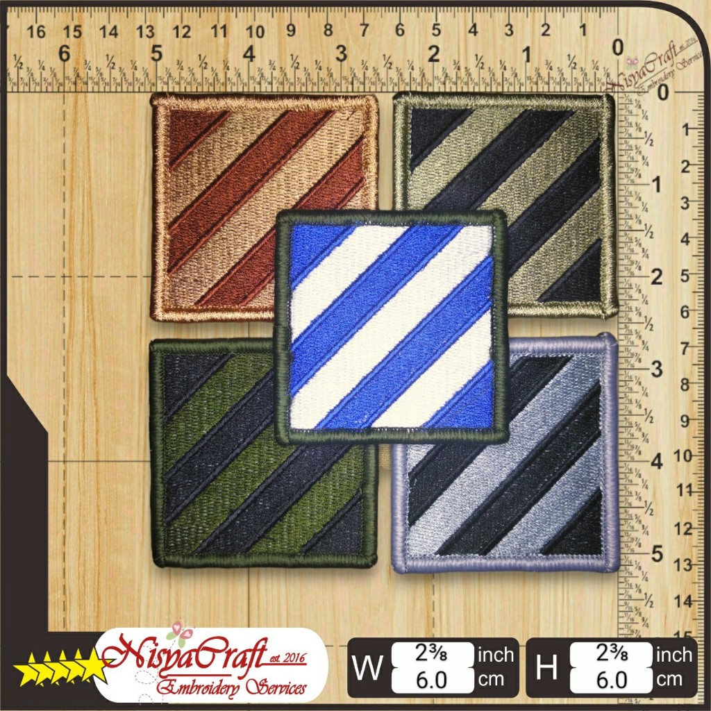 NCEP0101-0041 US ARMY 3rd Infantry Division | Shoulder Sleeve Insignia (SSI) |  Patch Bordir