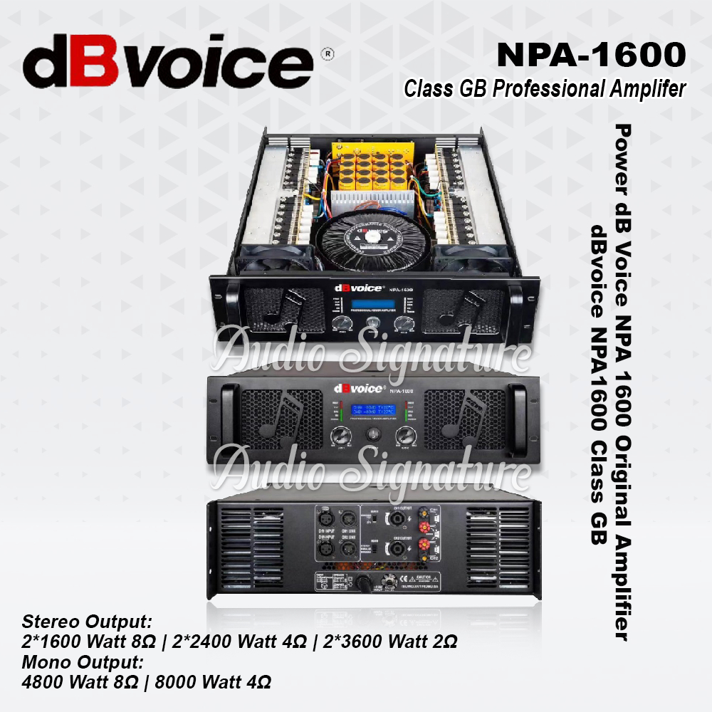 Power Amplifier DB VOICE NPA 1600 | NPA1600 Original